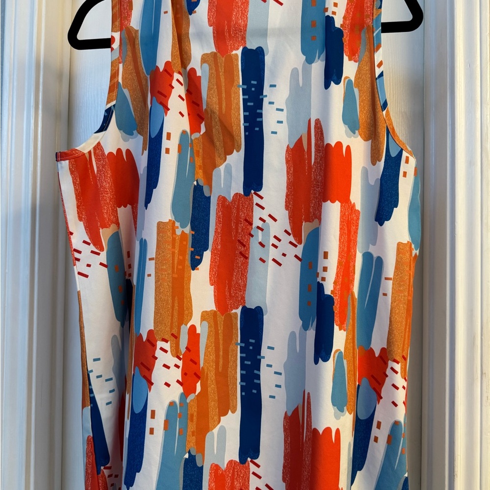 Colorful Abstract Sleeveless Top - Picture 2 of 2